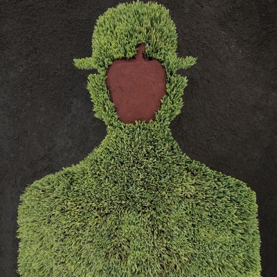 Torso con manzana - Alberto Montaño. Piezografía montada en acrílico por emulsión. 110 X 130 cm